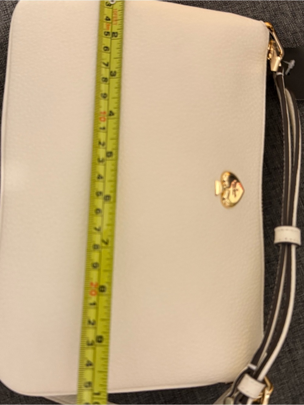 kate spade Kayla triple crossbody Cream white Leather with Gold Accent NWT - Picture 4 of 10